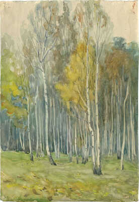 Морозов Константин Феофанович. Пейзаж с берёзами 